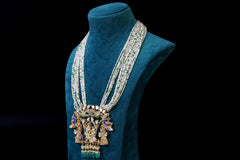 Temple Motif Beaded Long Necklace Set