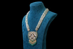 Green Lotus Long Pendant Set