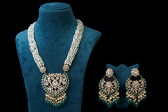 Green Lotus Long Pendant Set