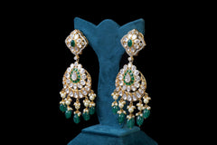 Green Floral Necklace Set