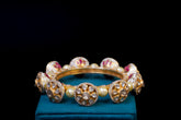 Kundan Pearl Floral Bangle