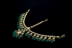 Green Bridal Polki Mangtika