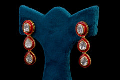 Classic Ruby Halo Necklace Set