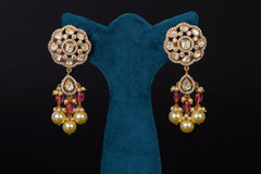 Royal Pearl & Ruby Drop Choker Set