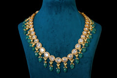 Emerald Drop Kundan Necklace