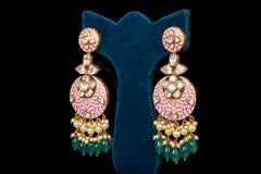 Blush Pink Enamel Kundan Bridal Choker Set