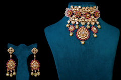 Ruby & Pearl Kundan Bridal Choker Set