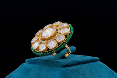 Round Kundan Stone Ring