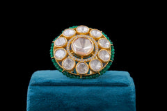 Round Kundan Stone Ring