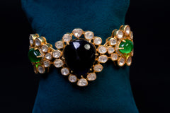 Midnight Sapphire & Emerald Kundan Bracelet