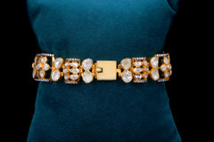 Ruby Polki Diamond Statement Bracelet