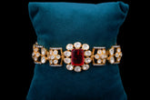 Ruby Polki Diamond Statement Bracelet