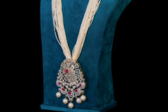 Royal Ruby & Diamond Pendant Necklace