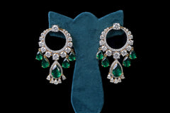Emerald Crystal Statement Necklace Set