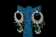 Emerald Crystal Statement Necklace Set