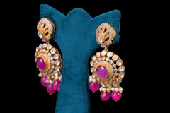 Royal silver kundan necklace set
