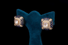 Polki Blue Pearl Elegance Choker Set