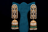 Polki Green Radiance Jhumka