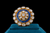 Blue Blossom Kundan Ring
