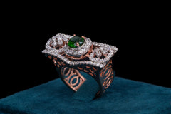 Emerald & Diamond Vintage Statement Ring