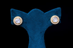 Classic Polki Earrings in Silver