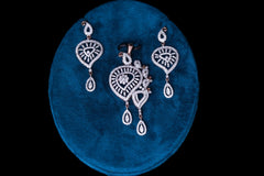 Opulent Charm Silver Pendant Set