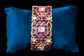 Royal Ruby Polki Floral Bracelet