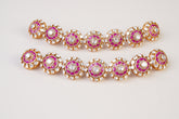Royal Kundan Polki Bracelet with Ruby Accents