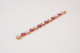 Elegant Polki Diamond & Ruby Floral Bracelet