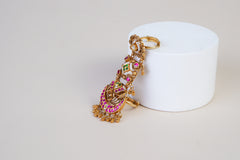 Heritage Temple Statement Ring with Ruby & Kundan Detailing