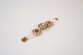 Elegant Pearl & Polki Statement Bracelet