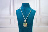 Mint Green Beaded Pendant Necklace