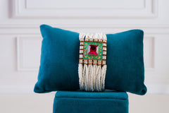 Elegant Polki Bracelet Crafted in Sterling Silver
