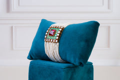 Elegant Polki Bracelet Crafted in Sterling Silver