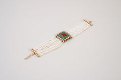 Elegant Polki Bracelet Crafted in Sterling Silver