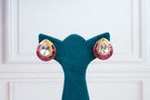 Ruby Accent Kundan Stud Earrings