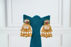 Royal Pearl Kundan Heritage Choker Set with Jhumka Earrings