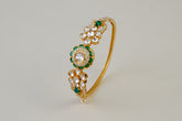 Elegant Polki Diamond Kundan Kada Bracelet