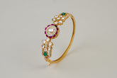 Polki Kundan Kada with Ruby Accents