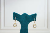 Silver Solitaire Polki Dangle Earrings