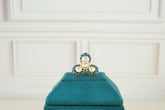 Royal Blue Enamel & Kundan Statement Ring