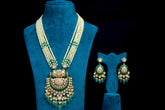 Royal Pearl & Emerald Bridal Necklace Set