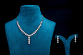 Classic Diamond Drop Necklace Set