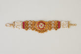 Traditional Pearl Kundan Bridal Heritage Bracelet