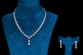 Elegant Diamond Drop Necklace Set