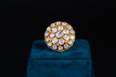 Classic Polki Cluster Statement Ring