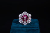 Ruby Floral Diamond Statement Ring