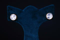 Elegant Spiral Polki Diamond Stud Earrings