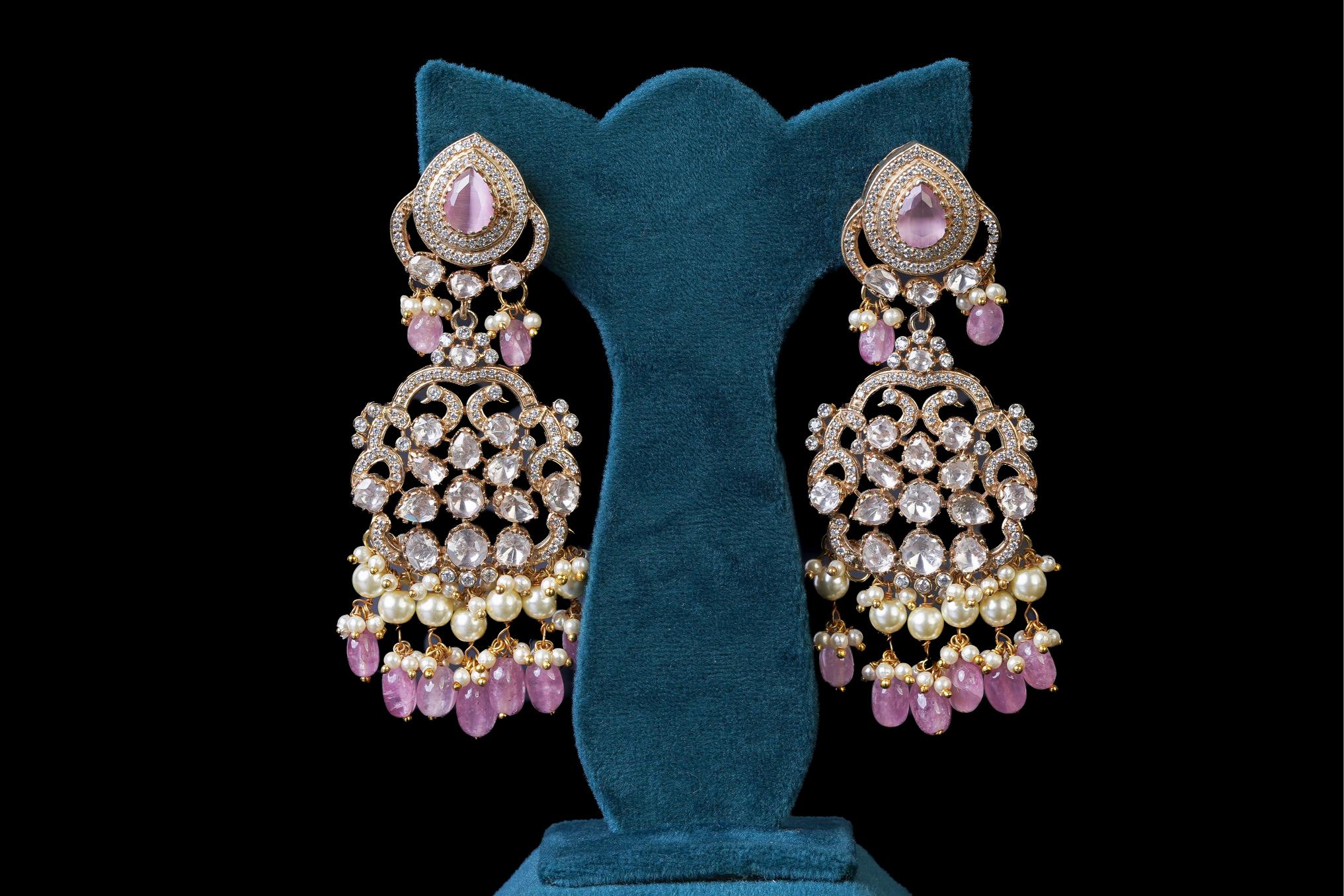 Blush Pink Kundan Bridal Choker Set