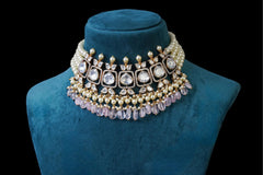 Polki Kundan Pearl Drop Choker Set